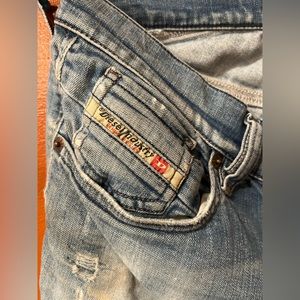 Diesel jean short cut offs